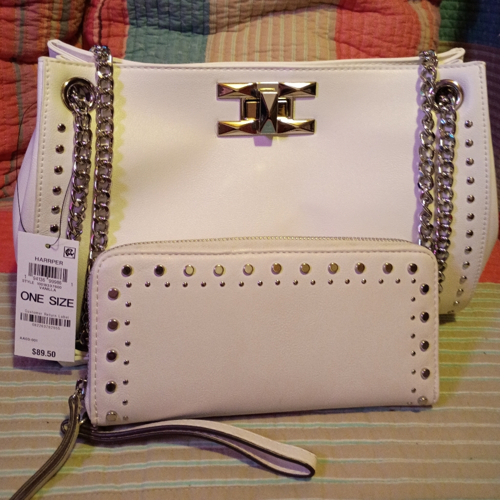 BNWT White INC Handbag & Matching Wallet!